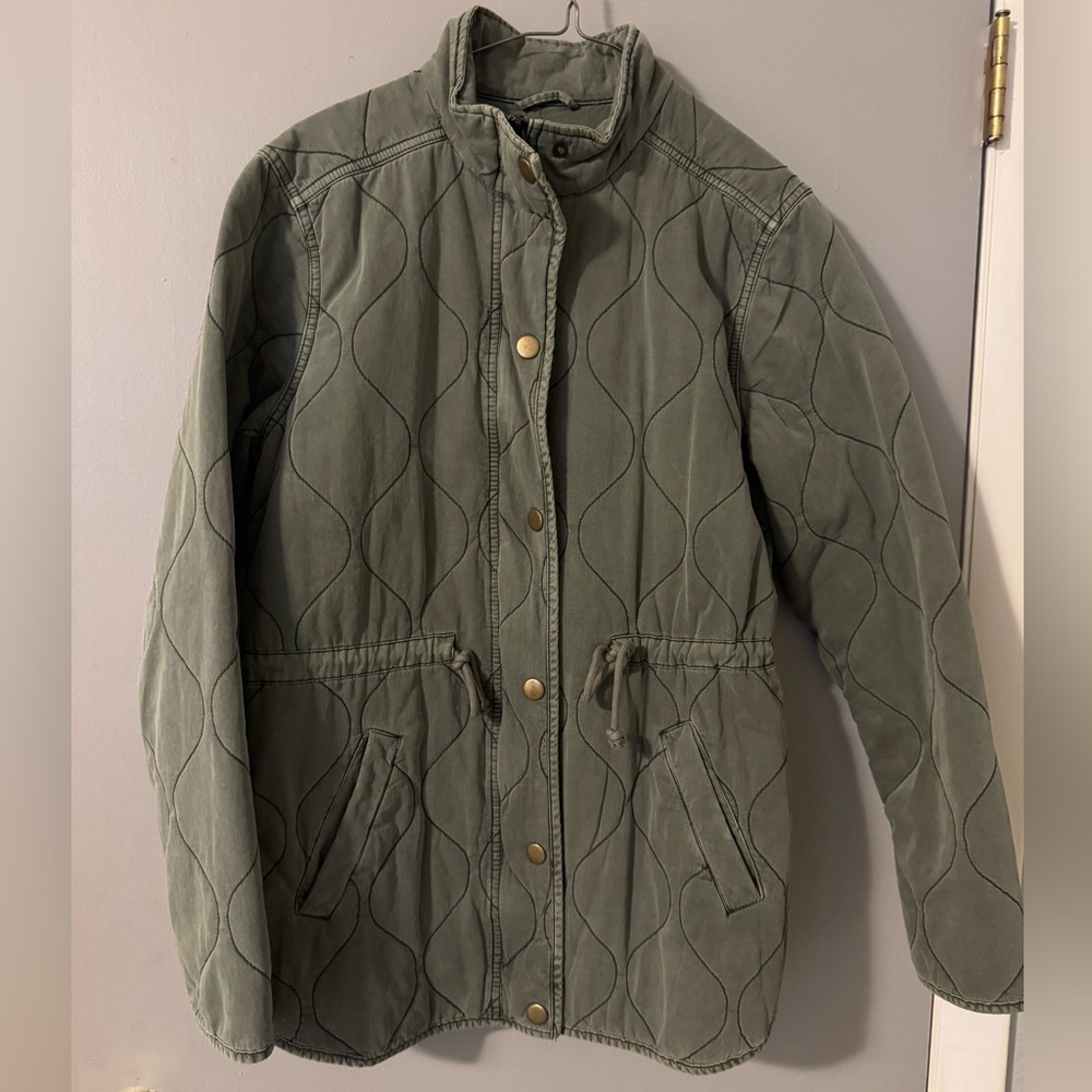 Quilted Maurice’s olive green lightweight jacket size M